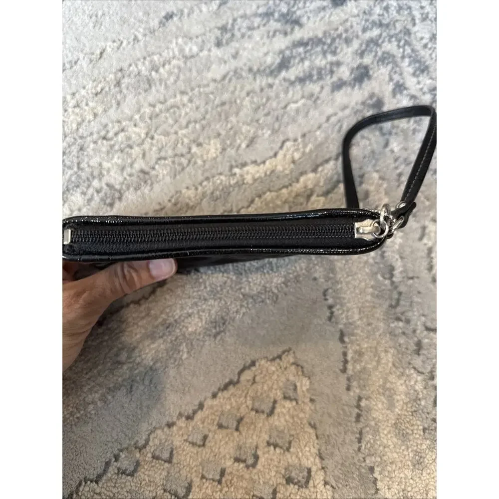 Coach Black Signature Madison Art Op Wristlet Clutch Purse Monogram Y2K Vintage